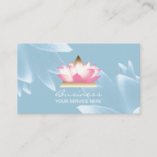 Modern Lotus Flower Elegant Spa & Salon Visitekaartje (Voorkant)