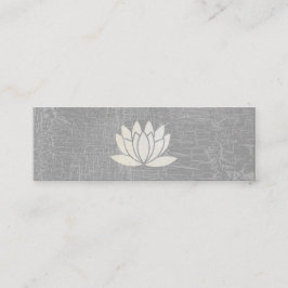 Modern Lotus Flower Marged Grey Mini Visitekaartje