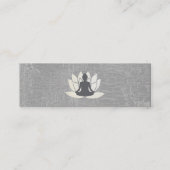 Modern Lotus Flower Marged Grey Mini Visitekaartje (Voorkant)