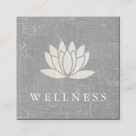 Modern Lotus Flower Marged Grey Vierkante Visitekaartje