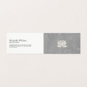Modern Lotus Flower Marged Grey Visitekaartje (Buitenkant ongevouwen)