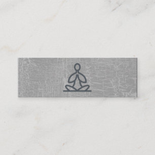 Modern Lotus Flower Marged Grey   Yoga-leraar Mini Visitekaartje