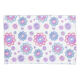 Modern Lotus Flower Pattern Pink Pastel Green Kussensloop