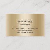 Modern Lotus Logo Elegant Gold Background Visitekaartje (Achterkant)