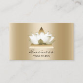 Modern Lotus Logo Elegant Gold Background Visitekaartje (Voorkant)