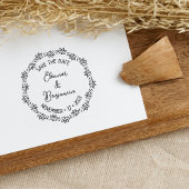 Modern Lotus Save the Date Wedding Rubberstempel