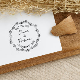 Modern Lotus Save the Date Wedding Rubberstempel