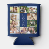 Modern Love 10 Photo Collage Blue Blikjeskoeler (Voorkant)