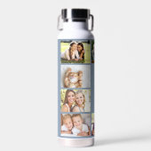 Modern Love 10 Photo Collage Dusty Blue Waterfles (Voorkant)