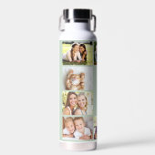 Modern Love 10 Photo Collage Sage Green Waterfles (Voorkant)