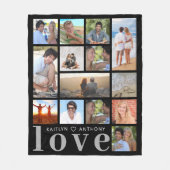 Modern LOVE 14 Aangepaste kleuren voor foto's Fleece Deken (Voorkant)