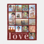 Modern LOVE 14 Aangepaste kleuren voor foto's Fleece Deken (Voorkant)