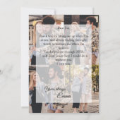 Modern "Love" 4 Custom Photo Couple Monogram Feestdagenkaart (Achterkant)