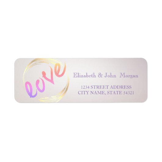 Modern Love Adreslabel Etiket (Voorkant)