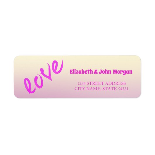 Modern Love Adreslabel Etiket (Voorkant)