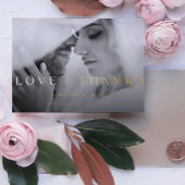 Modern Love and Bedankt 2 Photo Wedding Folie Feestdagenkaart