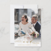 Modern Love and Bedankt Wedding Photo Gold (Voorkant)