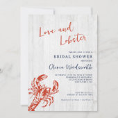 Modern Love and Lobster Coastal Vrijgezellenfeest Kaart (Voorkant)