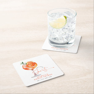 Modern Love At First Spritz Bruiloftsborrel  Kartonnen Onderzetters