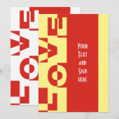 Modern LOVE Banner + je rug. en ideeën (Voorkant / Achterkant)