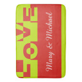 Modern LOVE Banner + je rug. en ideeën Badmat (Voorkant Verticaal)