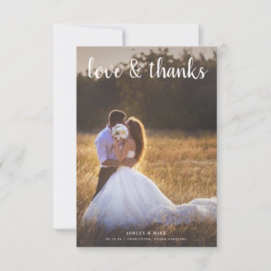 Modern Love & Bedankt 2 Photo Wedding (Voorkant)