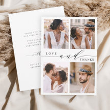 Modern Love & Bedankt 4 Photo Wedding