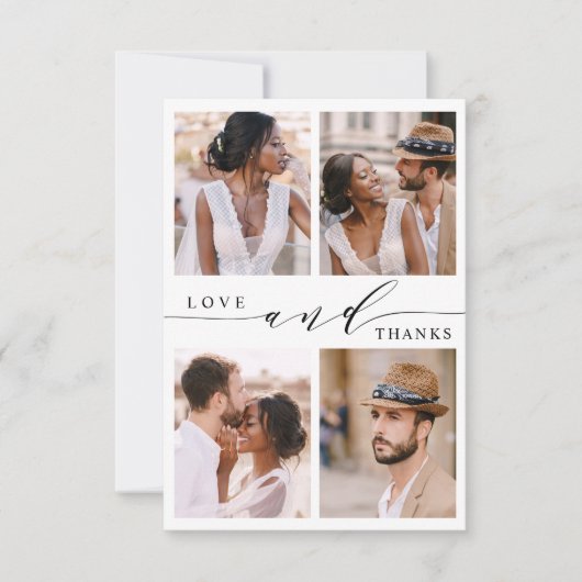 Modern Love & Bedankt 4 Photo Wedding (Voorkant)
