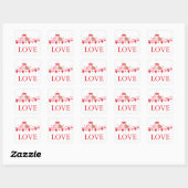 Modern Love Bird Hearts Vrijgezellenfeest dank u Vierkante Sticker (Vel)