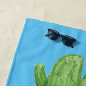 Modern Love Blue Pineapple and Cactus Strandlaken (In situ)