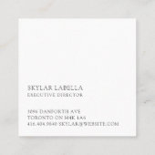 Modern Love Cactus Plant Line-Art Logo & Monogram Vierkante Visitekaartje (Achterkant)