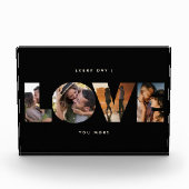 Modern LOVE Collage Cutout Romantische Valentijnse Fotoblokken (Voorkant)