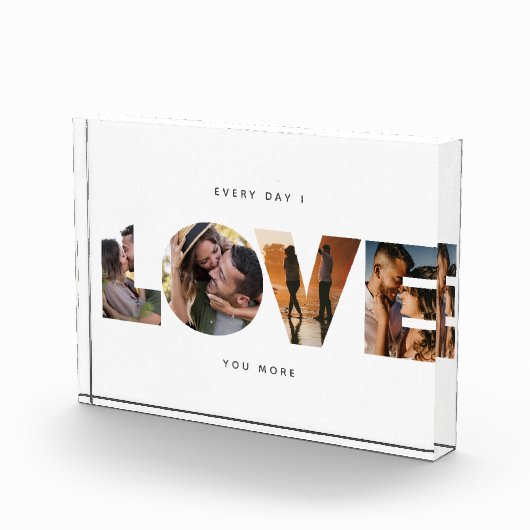 Modern LOVE Collage Cutout Valentijnsdag Fotoblokken (Rechts)