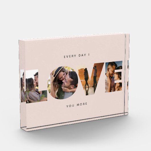Modern LOVE Collage Cutout Valentijnsdag Fotoblokken (Links)