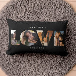 Modern LOVE Collage Cutout Valentijnsdag Kussen<br><div class="desc">IEDERE DAG HOOR IK MEER VAN JE. Geweldig geschenk voor Valentijnsdag,  Jubilea of Passen getrouwd: deze moderne hoes van fotocollage is eenvoudig aan te passen met uw vier favoriete foto's in het minimalistische LOVE-uitsnijdtypografische ontwerp.De tekst rond het woord LOVE kan op maat gemaakt worden.</div>