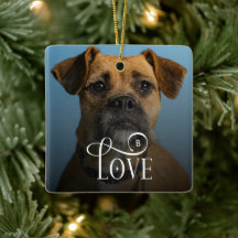 Modern Love Custom Boxer Dog Pets Photo Monogram