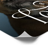 Modern Love Custom Boxer Dog Pets Photo Monogram Poster (Hoek)