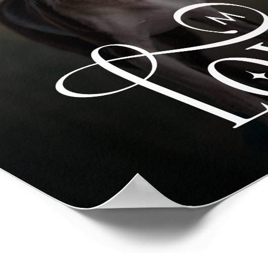 Modern Love Custom Dog Pets Photo Monogram Poster (Hoek)