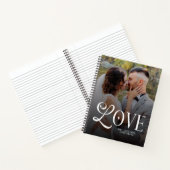 Modern Love Custom Wedding 2 Photos Couples  Notitieboek (Binnen)