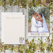 Modern Love Custom Wedding Bedankt Noteer Kaart Notitiekaartje