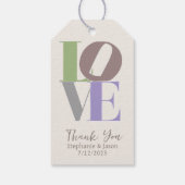 Modern Love Custom Wedding Favor Cadeaulabel (Achterkant)