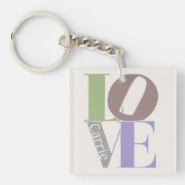 Modern Love Custom Wedding Favor Sleutelhanger