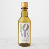 Modern Love Custom Wedding Favor Wijn Etiket (Voorkant)