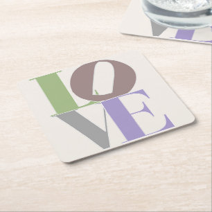 Modern Love Custom Wedding Kartonnen Onderzetters