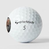 Modern Love Custom Wedding Photo Couples Gifts Golfballen (Logo)
