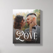 Modern Love Custom Wedding Photo Couples Monogram Canvas Afdruk (Voorkant)