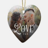Modern Love Custom Wedding Photo Couples Monogram Keramisch Ornament (Links)