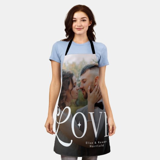 Modern Love Custom Wedding Photo Couples Monogram Schort (Gedragen)