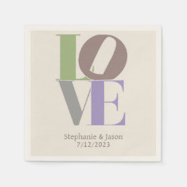 Modern Love Custom Wedding Servet