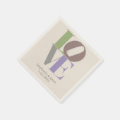 Modern Love Custom Wedding Servet (Hoek)